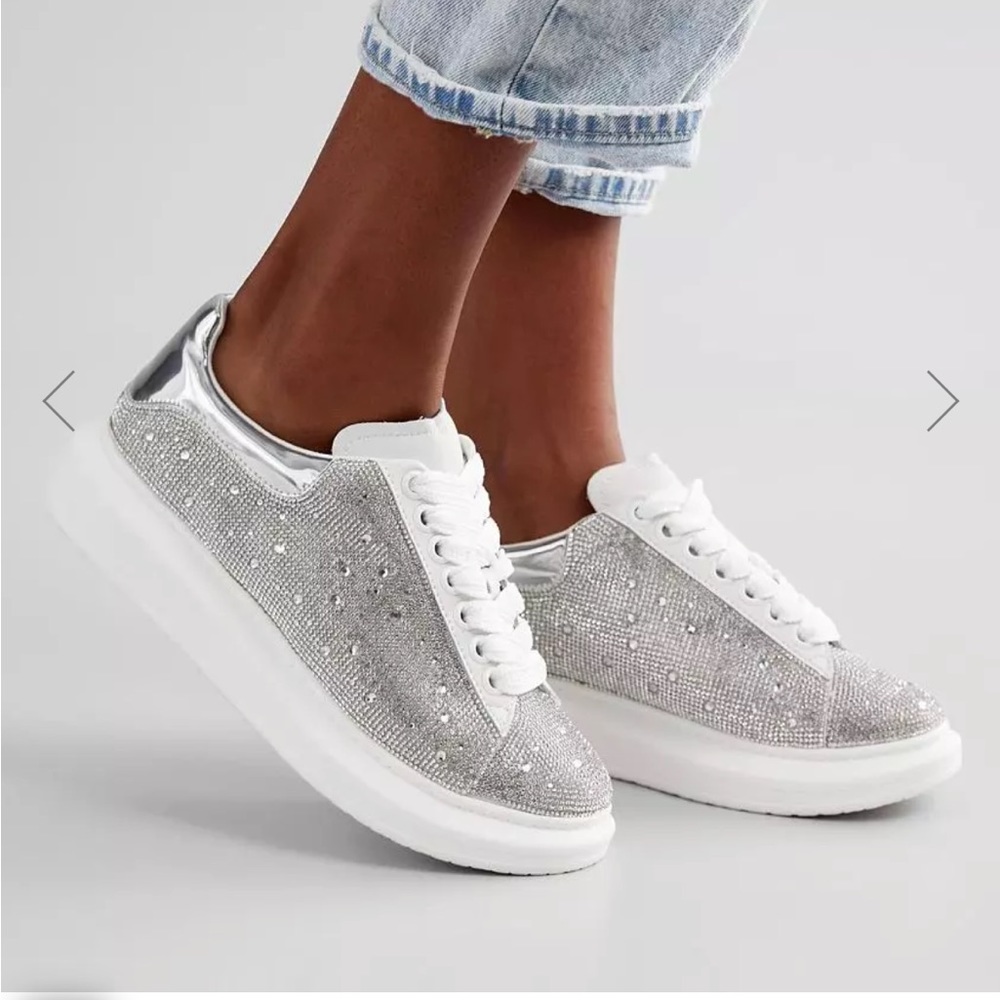 Steve Madden Glimmer-R Rhinestone Sneakers